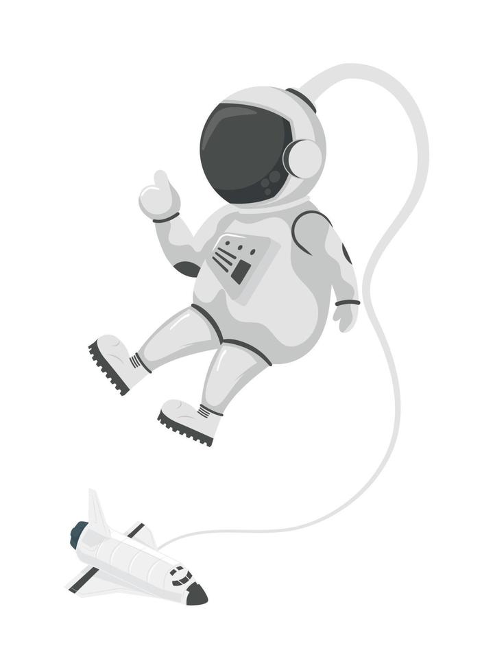 Raumschiff mit Astronaut vektor
