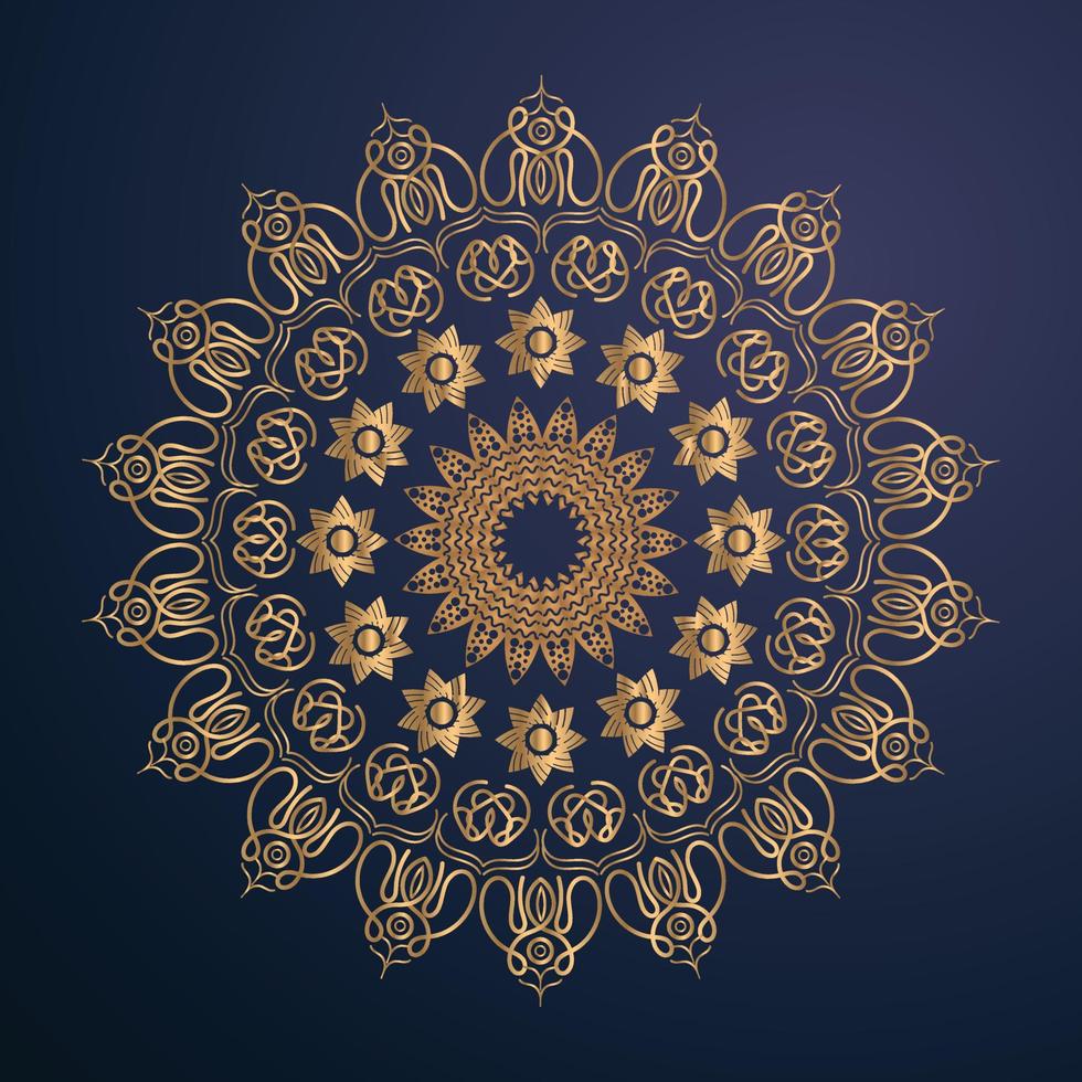 luxus ornamental mandala hintergrund buntes gold mandala vektor