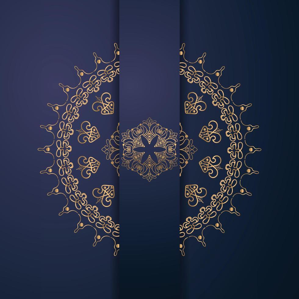 luxus ornamental mandala hintergrund buntes gold mandala vektor