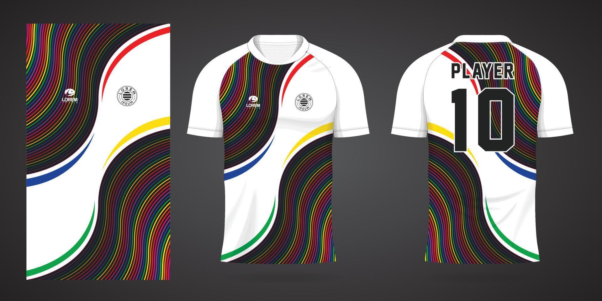 bunte Fußball-Trikot-Sport-Design-Vorlage vektor