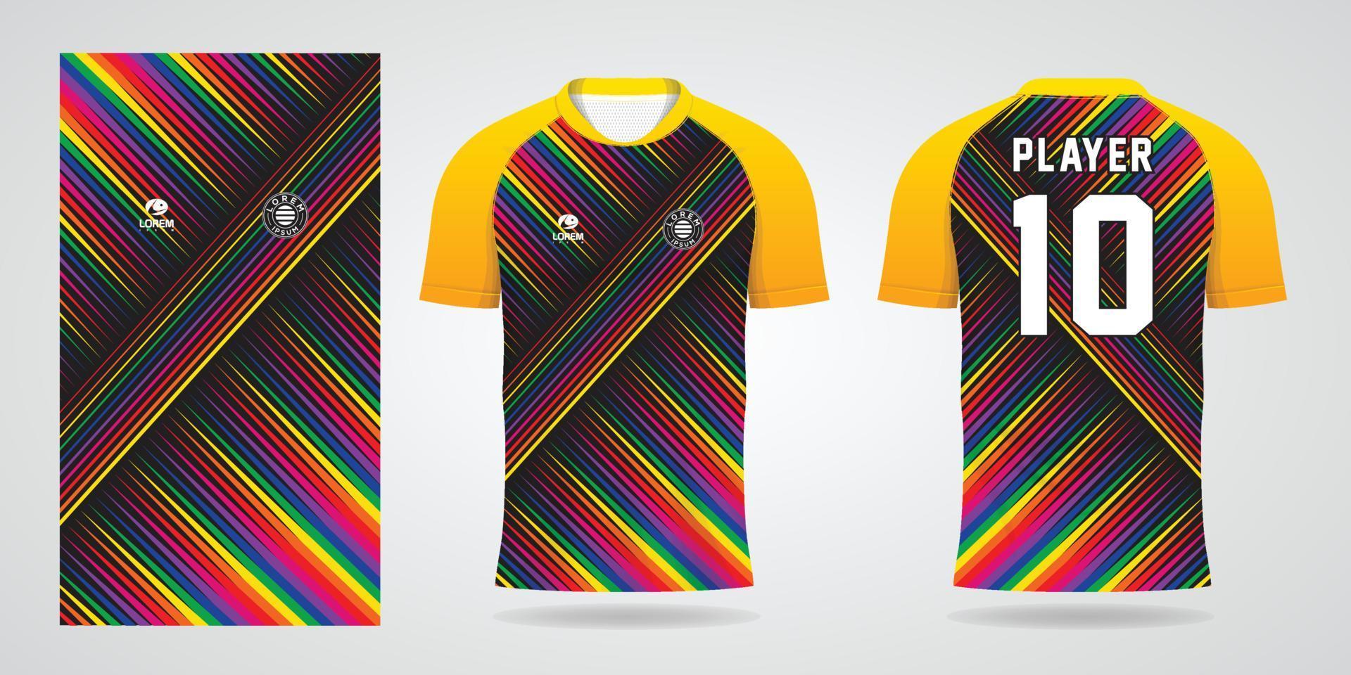 bunte Fußball-Trikot-Sport-Design-Vorlage vektor