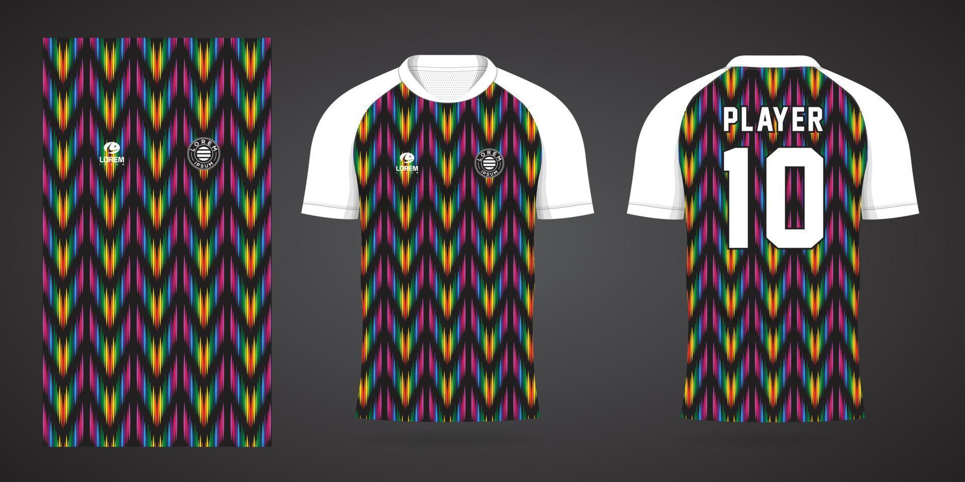 bunte Fußball-Trikot-Sport-Design-Vorlage vektor