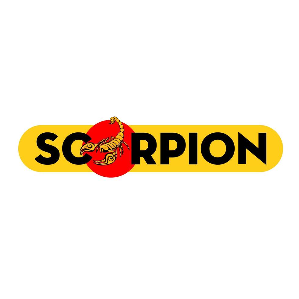 skorpion logotyp mall maskot design. vektor