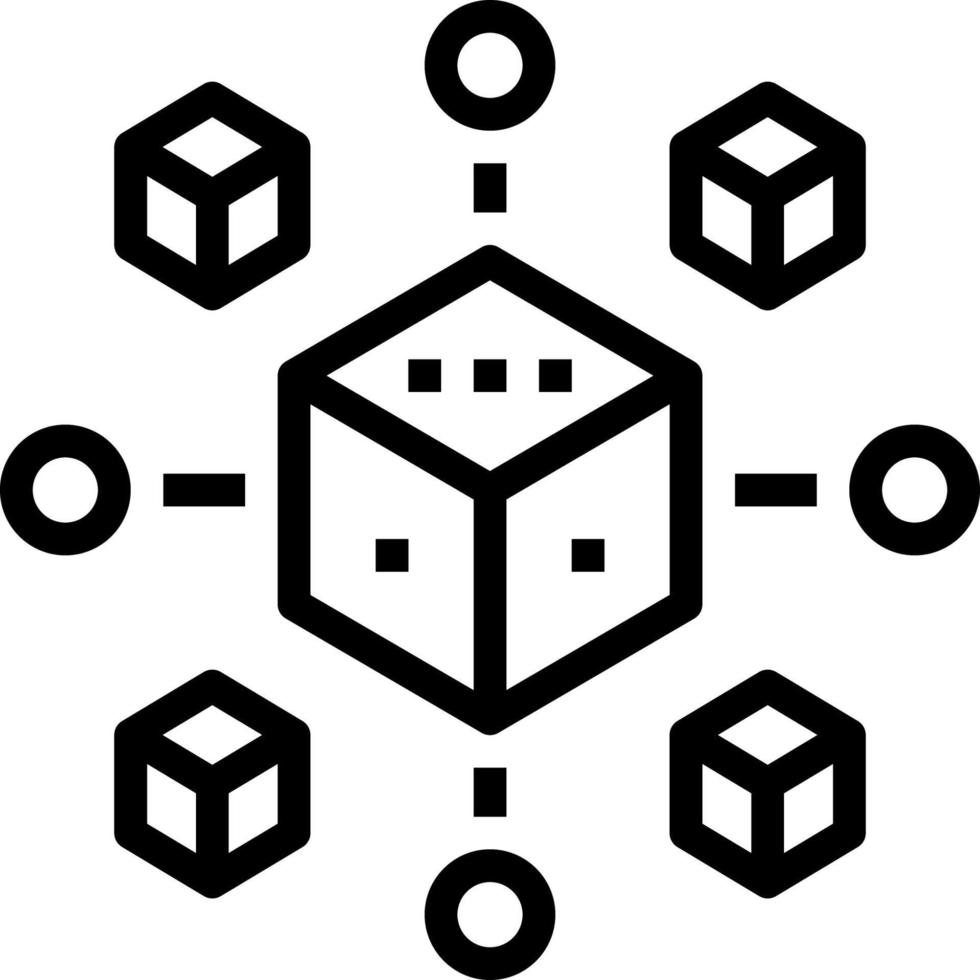 Blockchain-Netzwerk-Symbol vektor