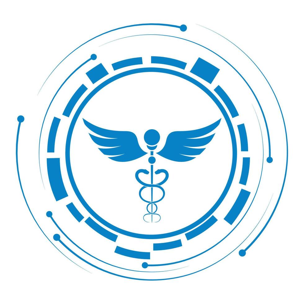 Caduceus-Symbol im Ziel vektor