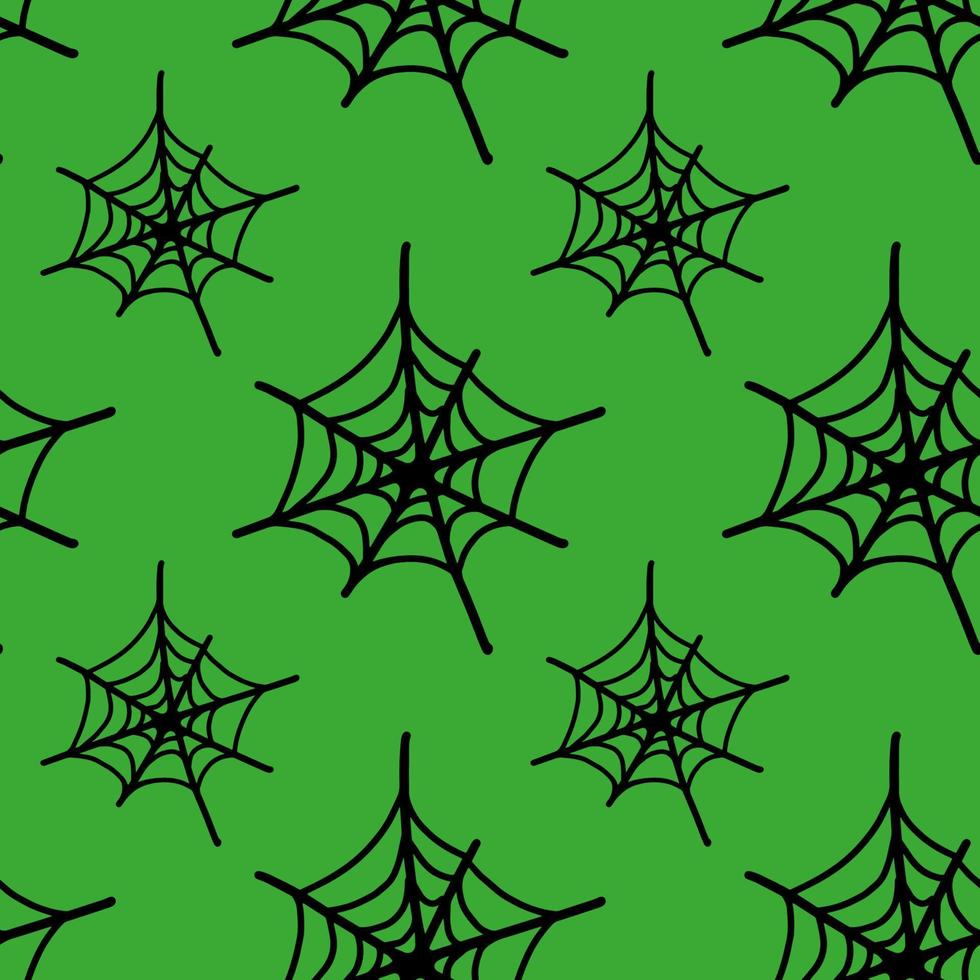 vektor halloween Spindel webb sömlös mönster. rolig och söt illustration för säsong- design, textil, dekoration barn lekrum eller hälsning kort. hand dragen grafik och klotter.