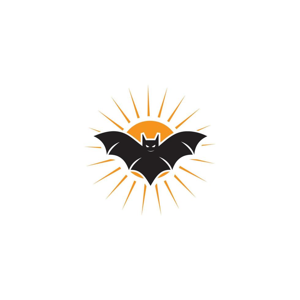 Fledermaus offene Flügel fliegende Konzeptelemente Symbol vektor