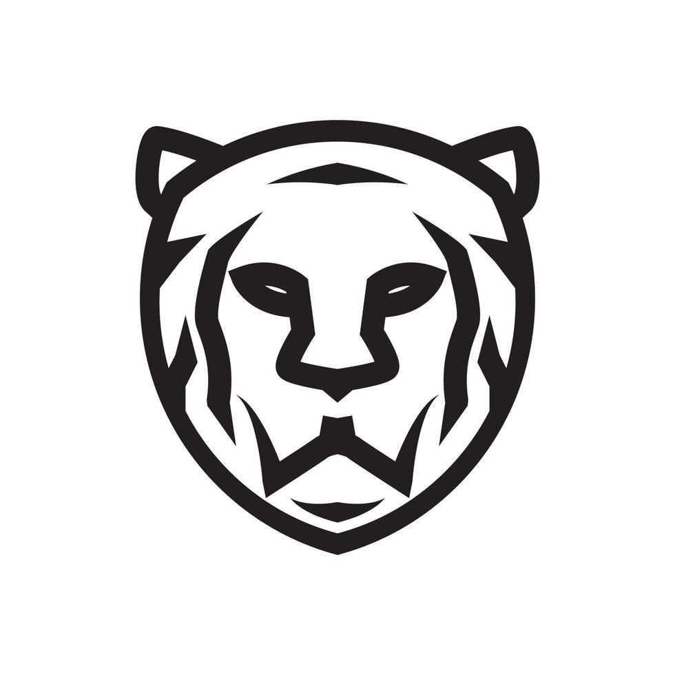 Set Monoline-Tiger-Logo-Design-Vektor vektor