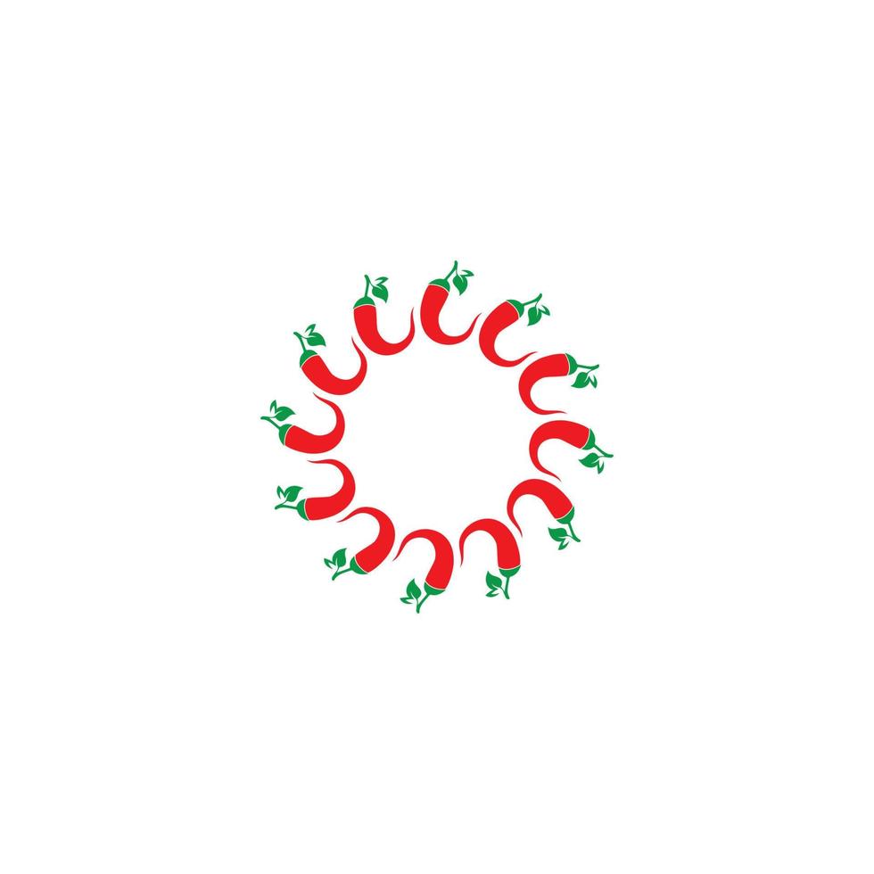 Chili Logo Vorlage Symbol Vektor Icon