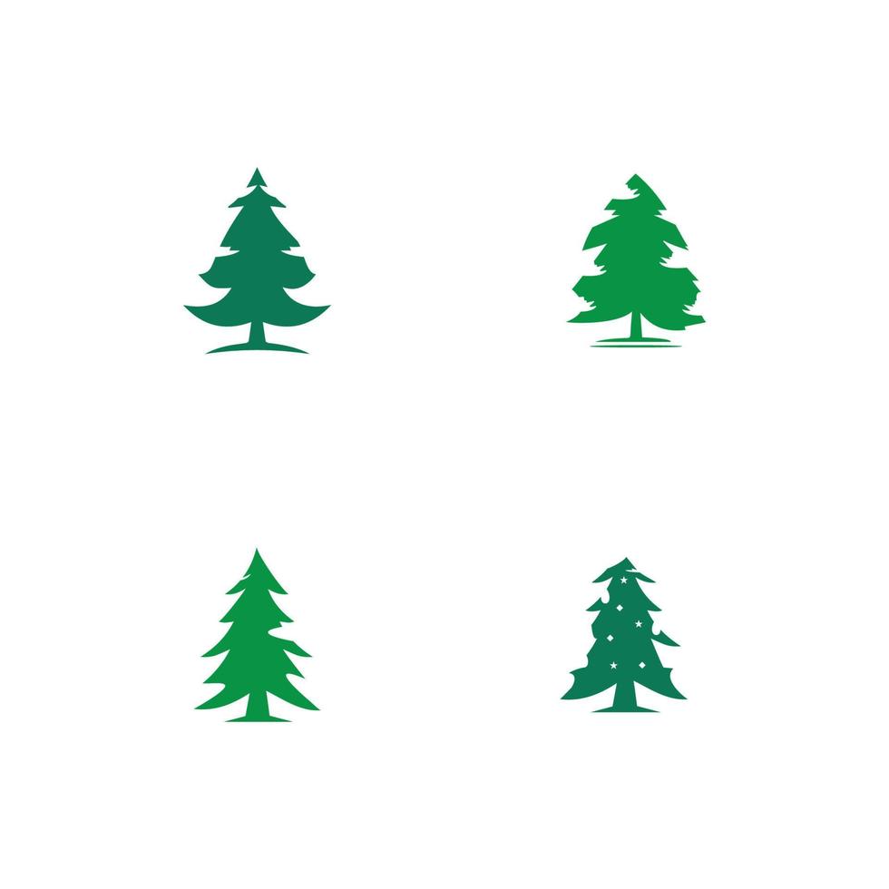tall träd logotyp illustration vektor design