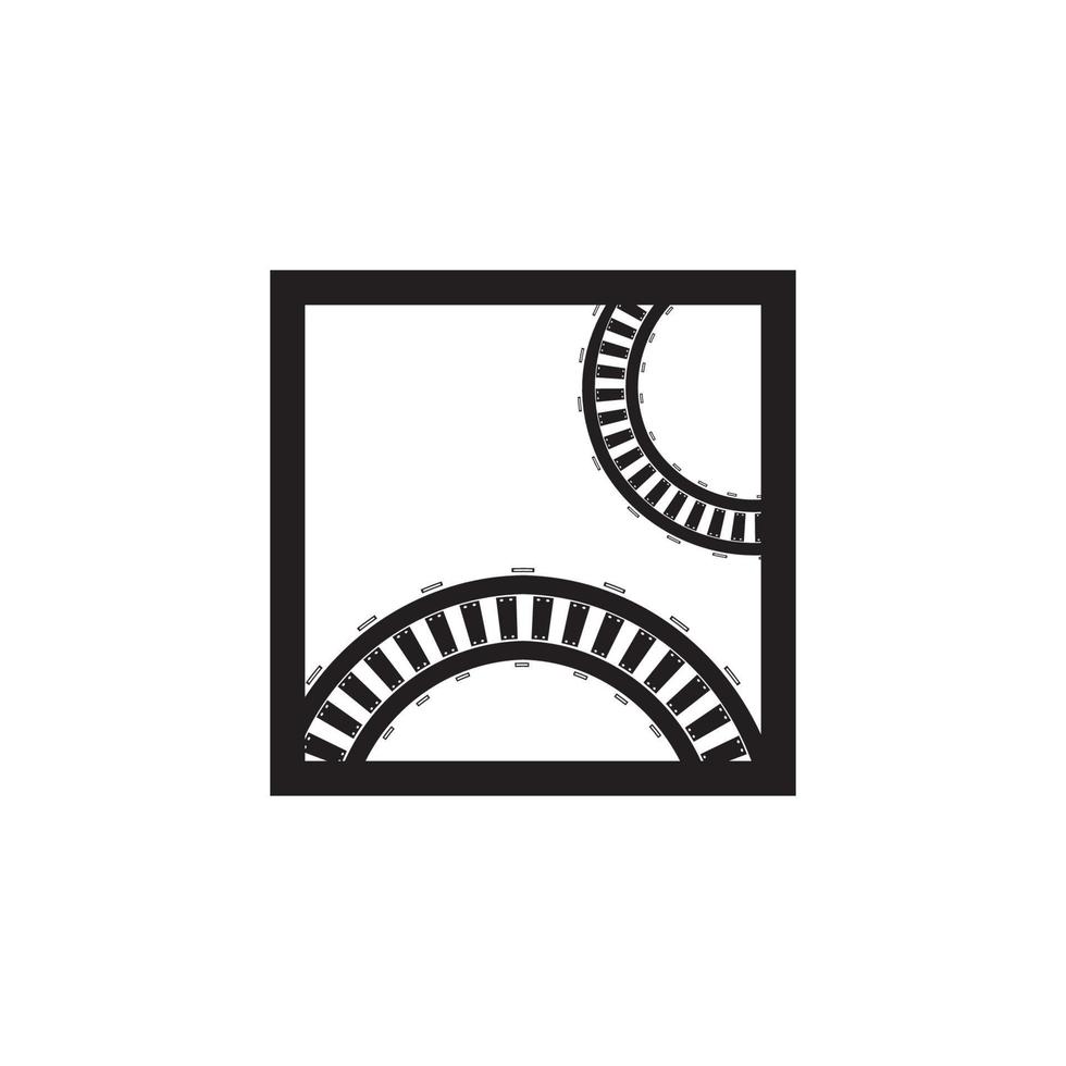 järnväg vektor ikon design mall illustration