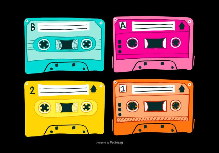 Vintage mixtapes vektorer