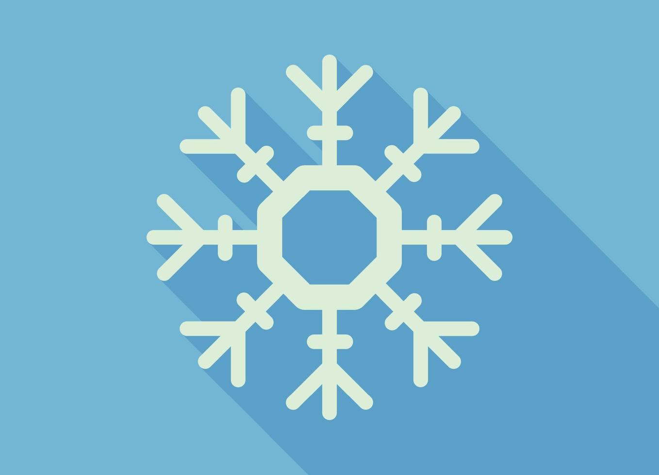 abstrakt realistisk vinter- jul snöflinga ikon - vektor