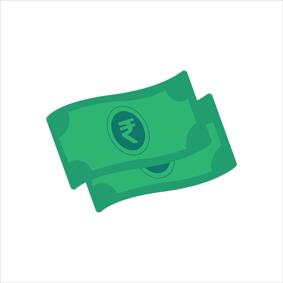 Geld indische Rupie flache Ikone vektor