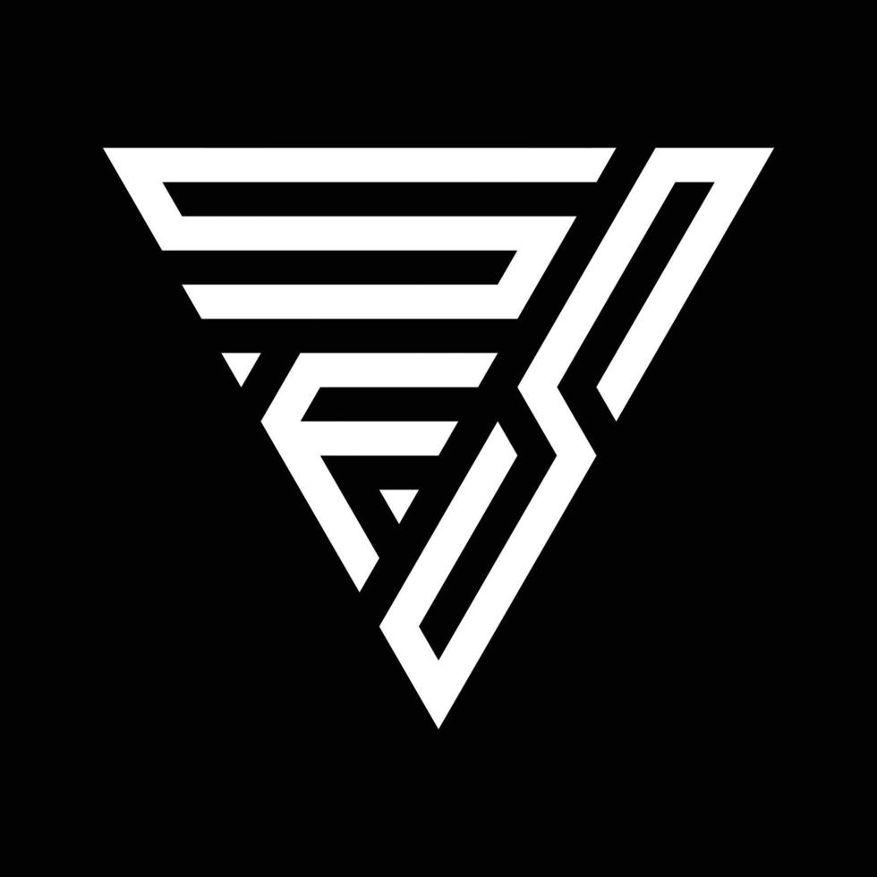 kreativ triangel tre form brev logotyp design för din företag. vektor