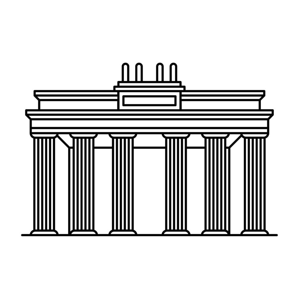 berühmtes wahrzeichen des griechischen museums vektor