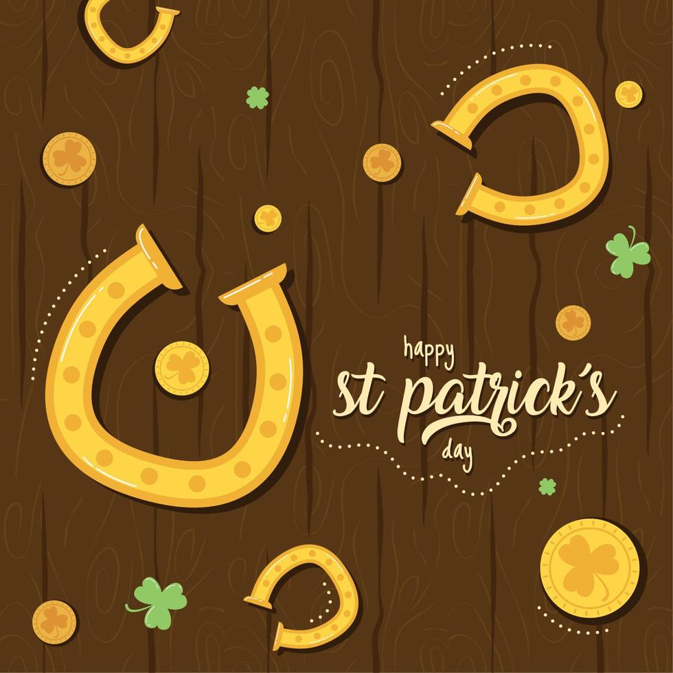 Plakat mit Saint Patricks-Schriftzug vektor