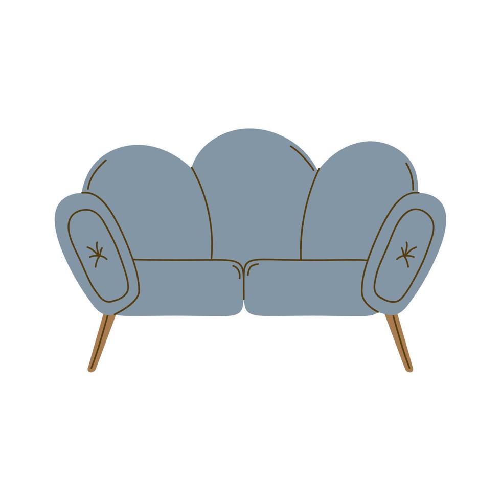 graue sofa wohnmöbel vektor