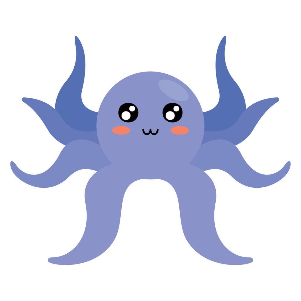 lila Oktopus Sealife Tier vektor