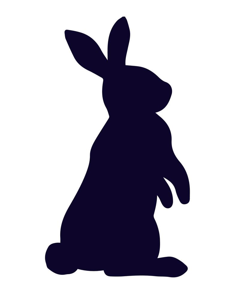 Kaninchen schwarze Silhouette vektor