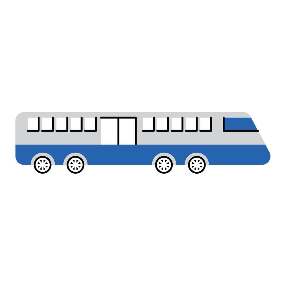 grå buss betyda transport vektor