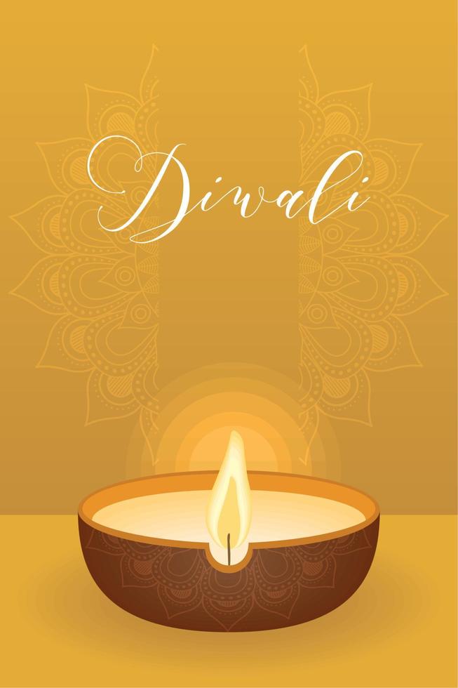 diwali text vykort vektor