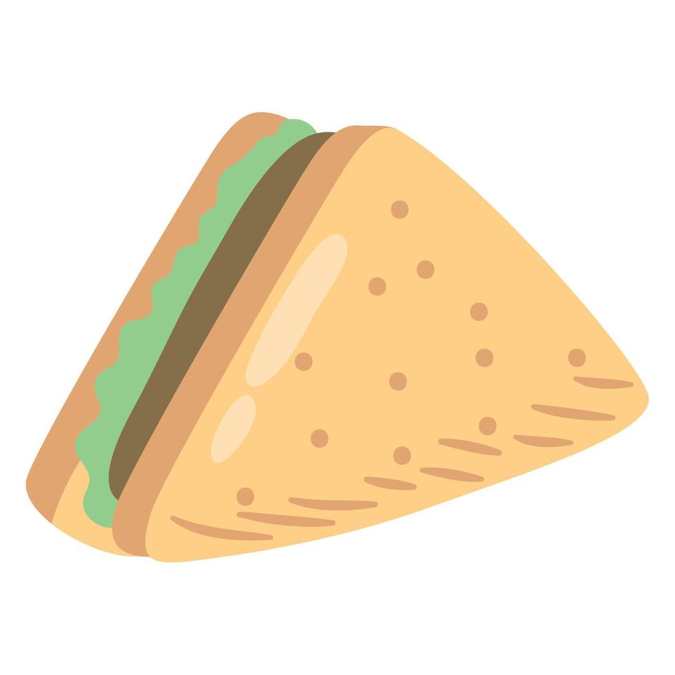 leckeres dreieckiges Sandwich-Essen vektor