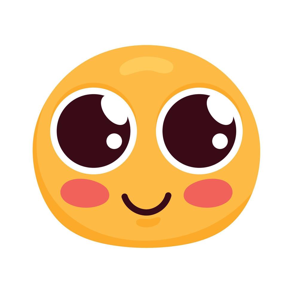 fröhlicher Emoji-Gesichtscharakter vektor