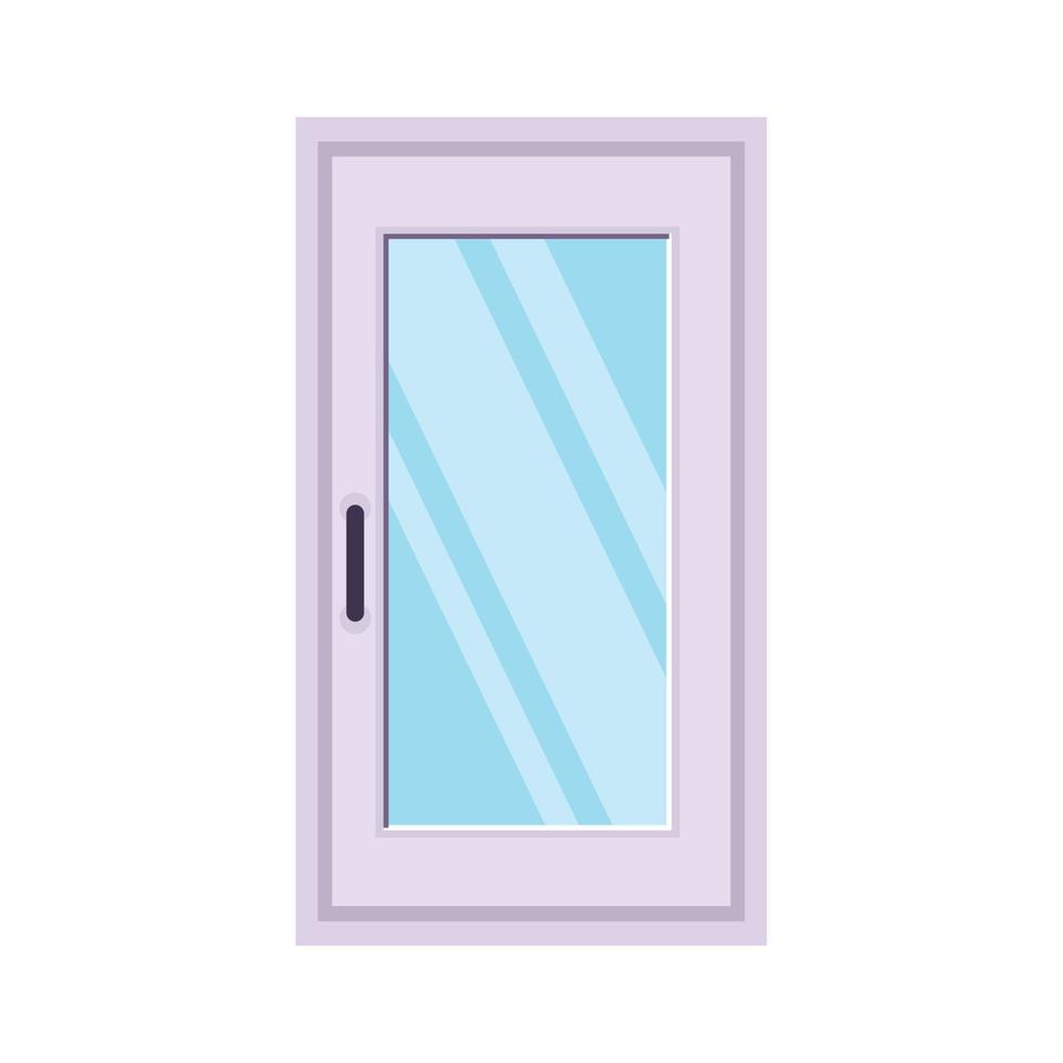 lila dörr med glas vektor