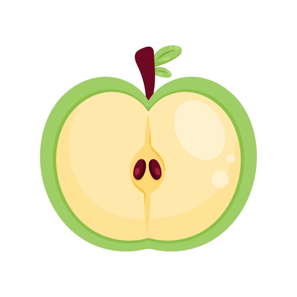 Hand grüne Apfelfrucht vektor