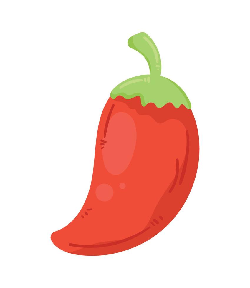 röd chili peppar färsk vegetabiliska vektor