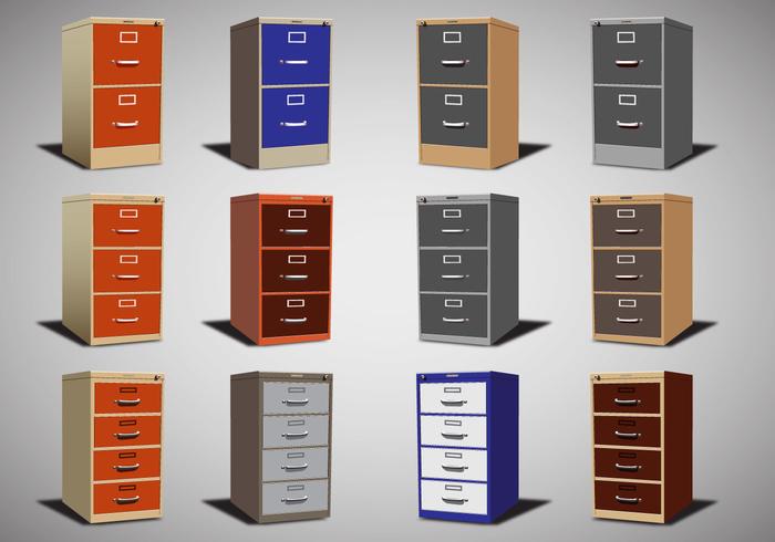 File Cabinet Vector Set