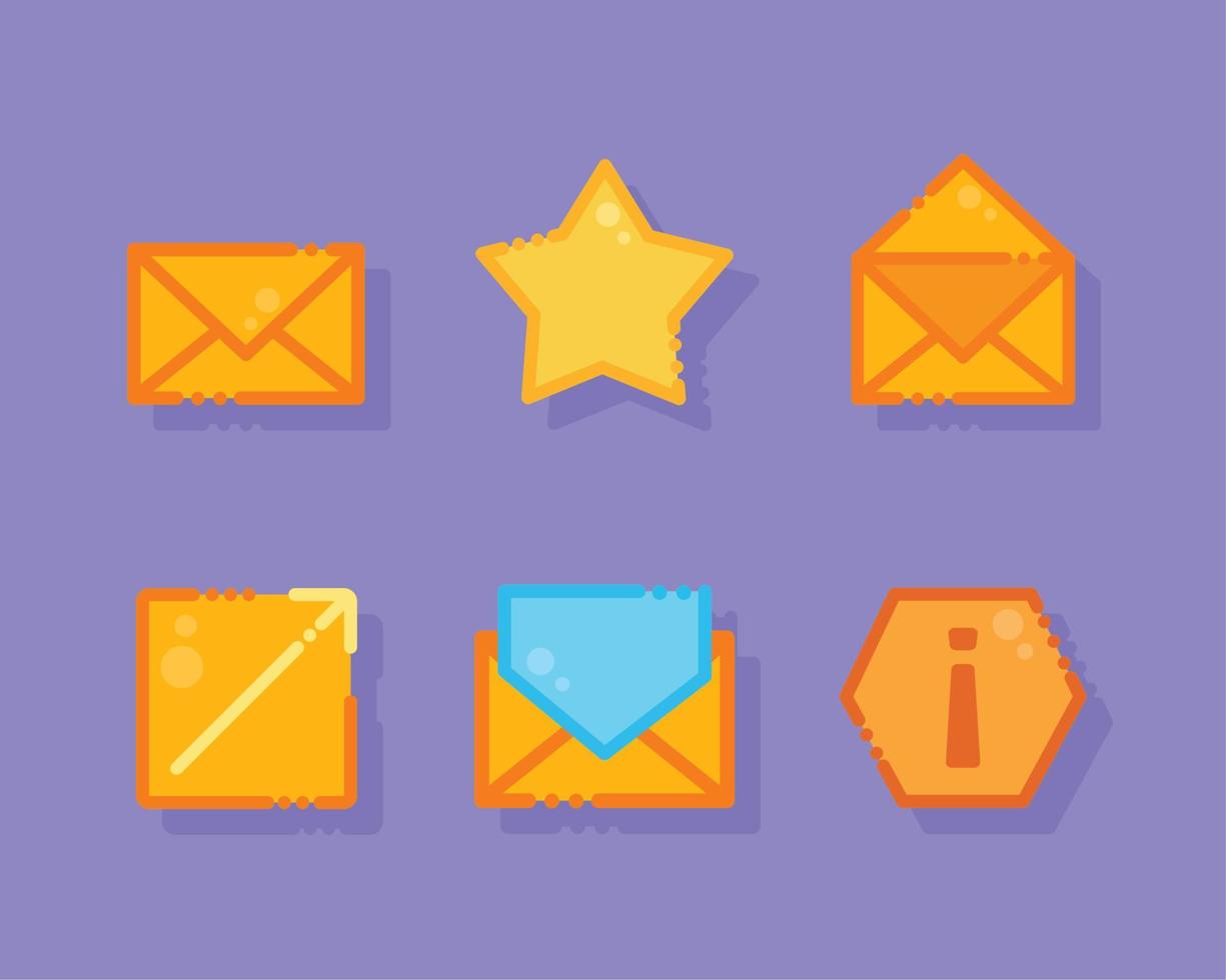 Mail-Service-Symbole vektor