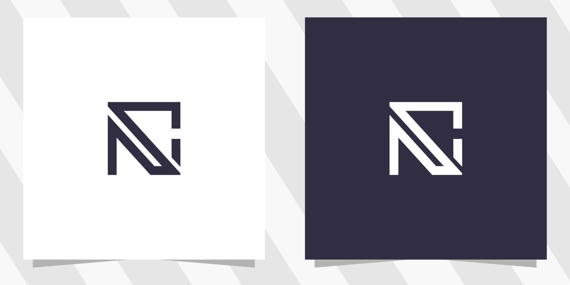 Buchstabe nc cn Logo-Design vektor
