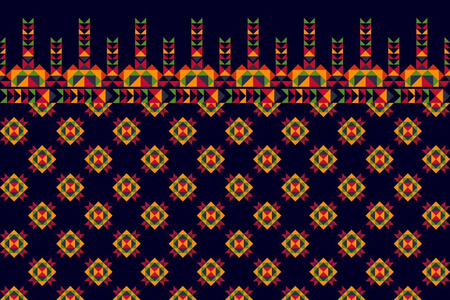 ikat etnisk sömlös mönster design. aztec tyg matta boho mandalas textil- dekor tapet. stam- inföding motiv blomma traditionell broderi vektor illustrerade bakgrund