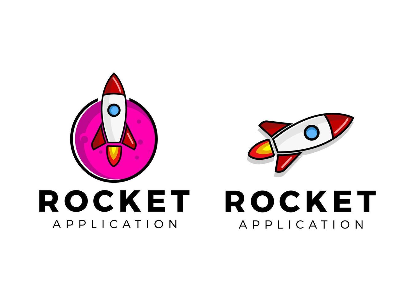 Booster-Logo, Entwurfsvorlage für das Raketenvorschuss-Logo. vektor