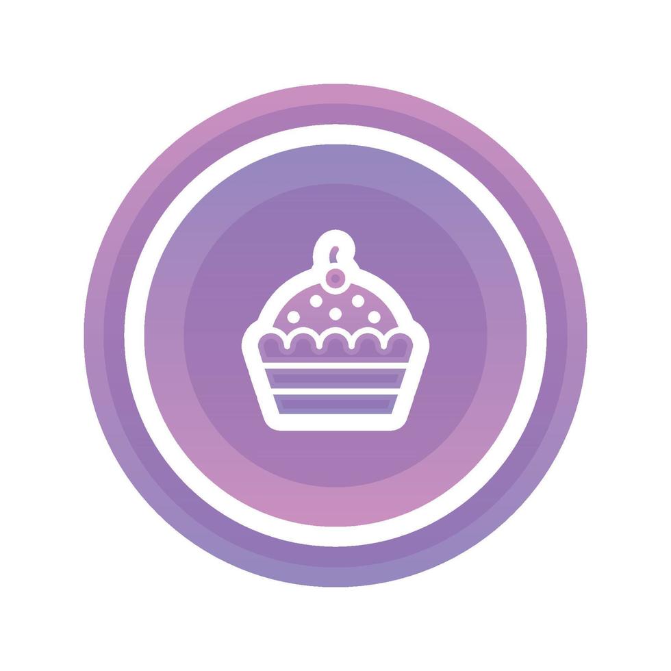 Cupcake-Münze-Logo-Gradienten-Design-Vorlage-Icon-Element vektor