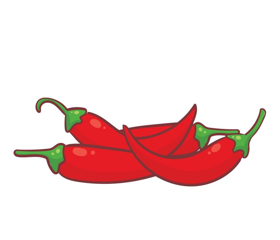 rote paprika chili würzige logo handgezeichnete illustration vektor