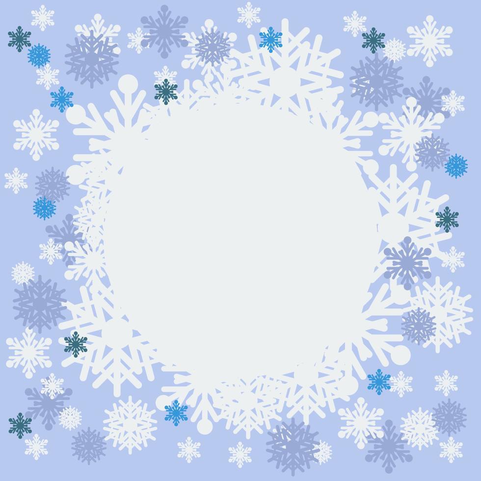 bearbeitbare Winterschneeflocken-Vektorillustration für Texthintergrund von saisonalen Themenzwecken des Winters vektor