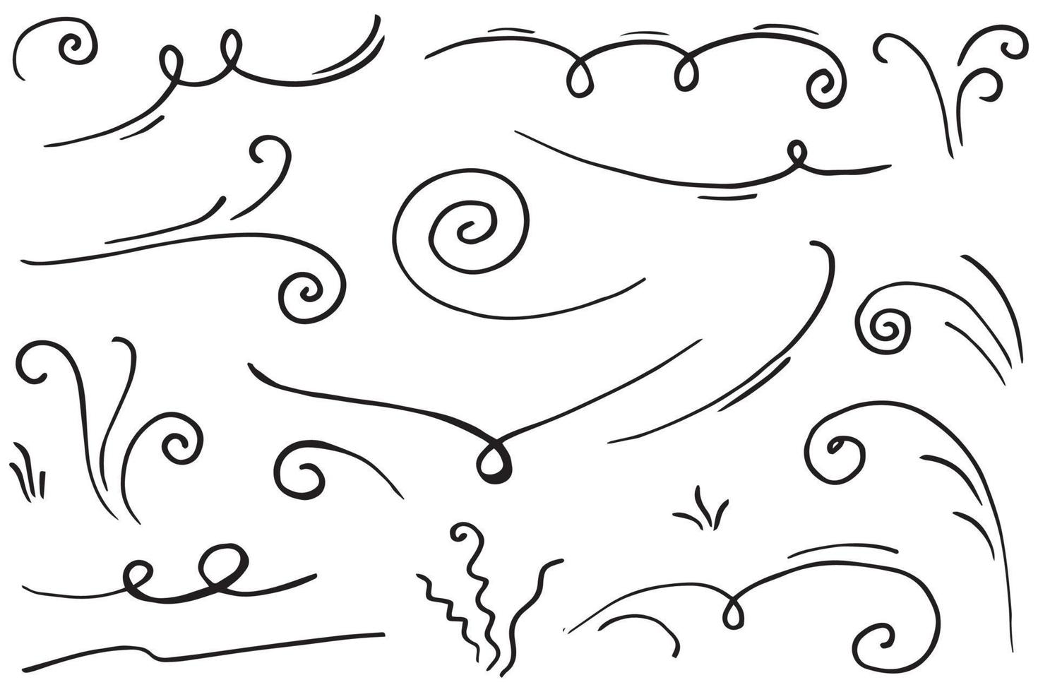 Gekritzel Wind Illustration Vektor handgezeichneten Stil