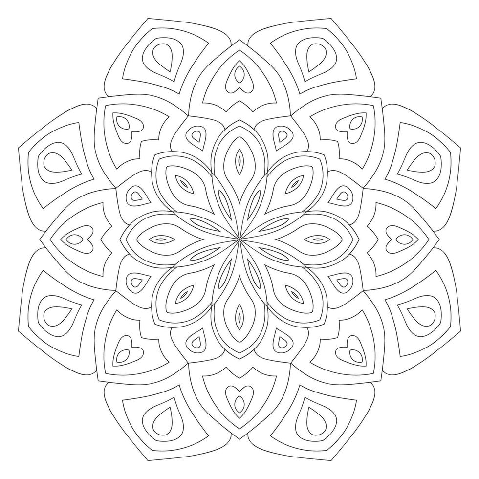 söt mandala. dekorativa runda doodle blomma isolerad på vit bakgrund. geometrisk dekorativ prydnad i etnisk orientalisk stil. vektor