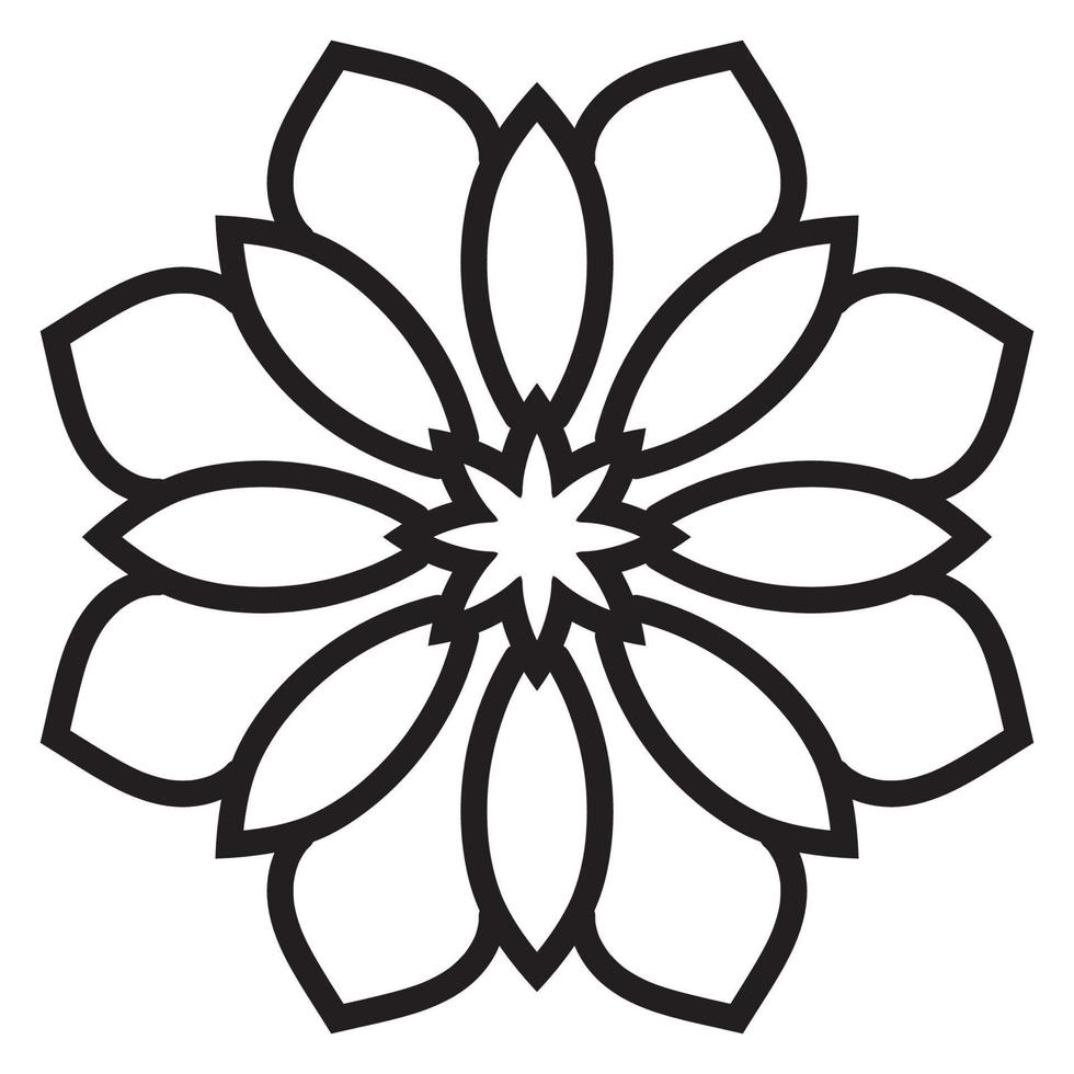 süße Mandalas. dekorative runde Doodle-Blume isoliert auf weißem Hintergrund. geometrische dekorative Ornamente im ethnisch-orientalischen Stil. vektor