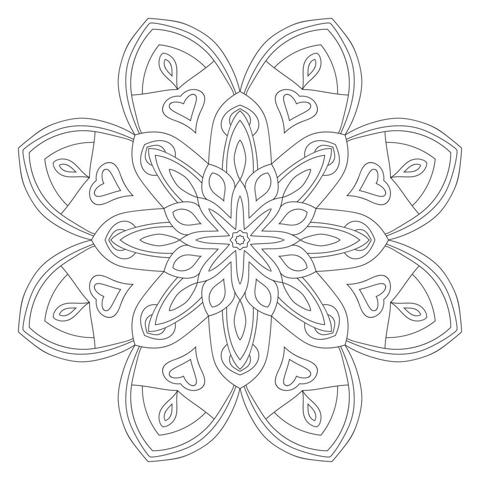 söt mandala. dekorativa runda doodle blomma isolerad på vit bakgrund. geometrisk dekorativ prydnad i etnisk orientalisk stil. vektor
