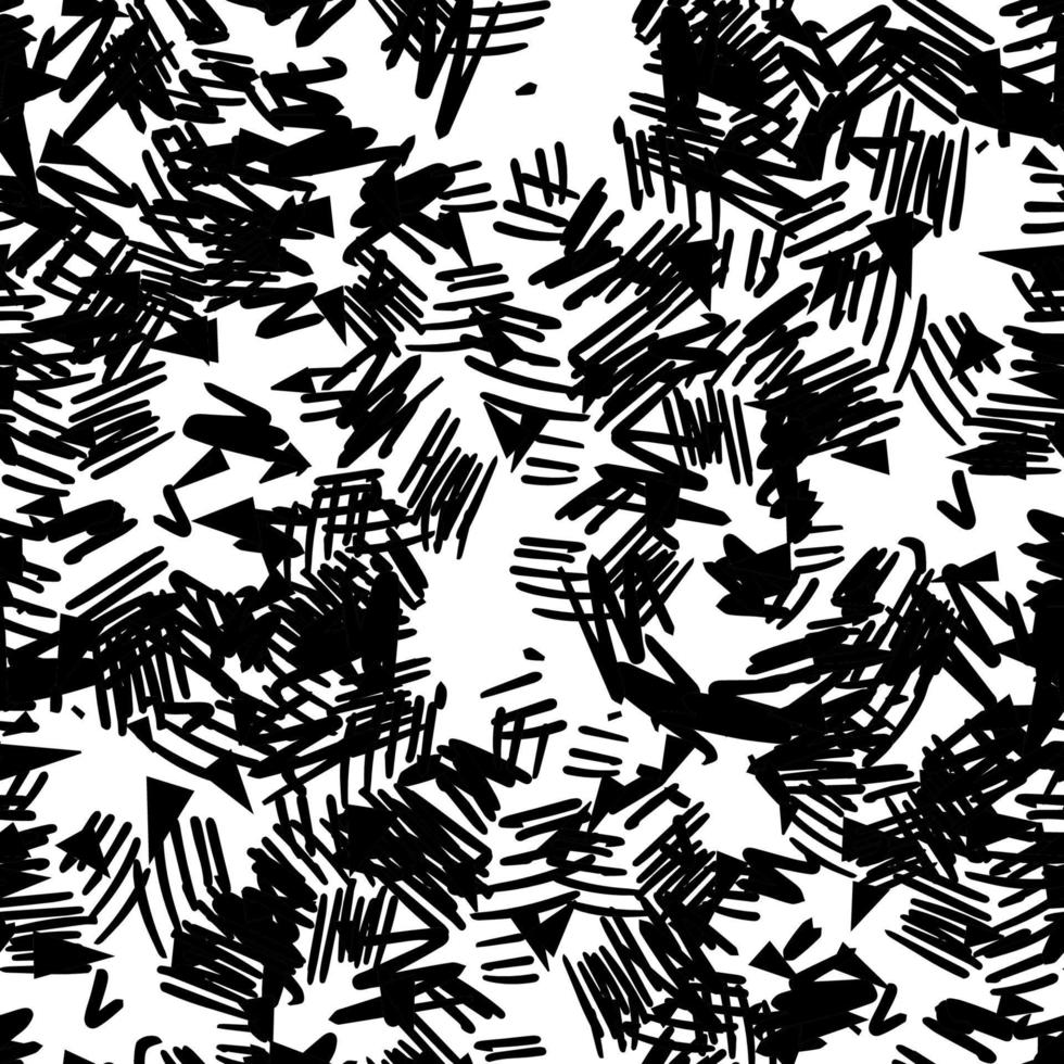 fantasi rörig freehand klotter geometrisk former sömlös mönster. oändlighet ditsy klottra abstrakt kort, layout. kreativ bakgrund. textil, tyg, omslag papper. vektor