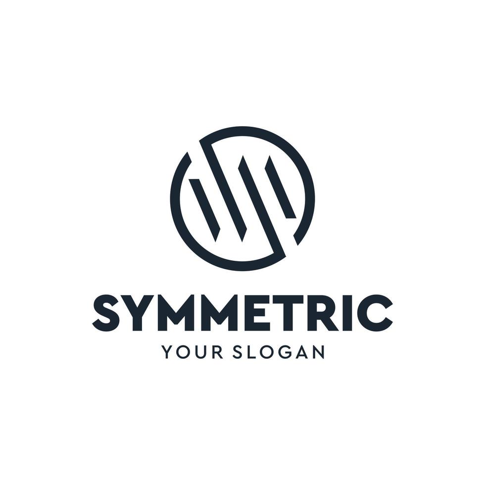 logotyp eller symbol symmetrisk för företag företag vektor