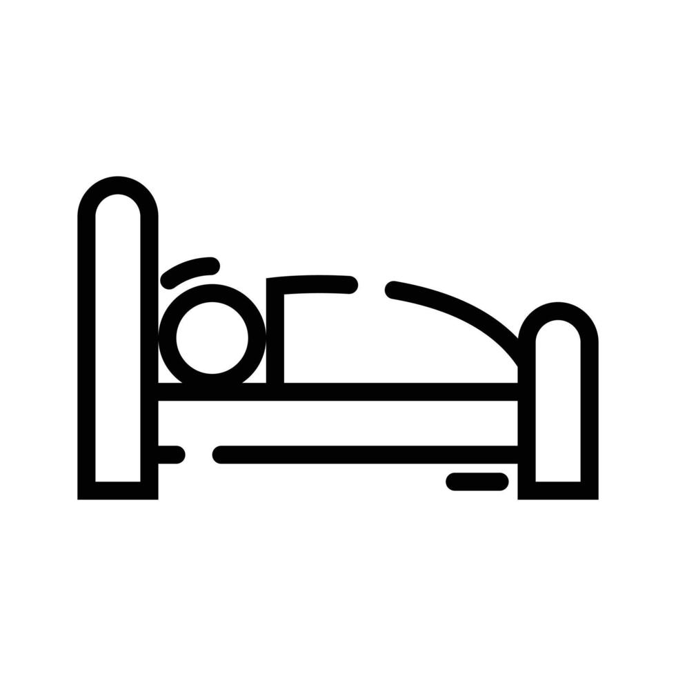 Bett-Vektor-Symbol vektor