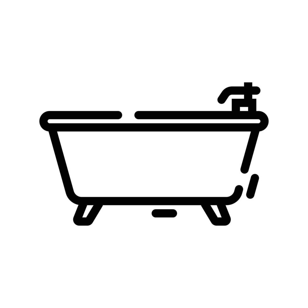 Badewanne-Vektor-Symbol vektor