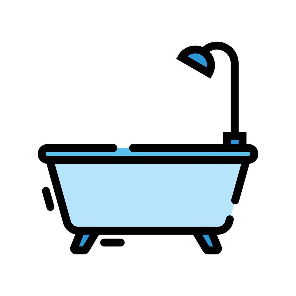 Badewanne-Vektor-Symbol vektor