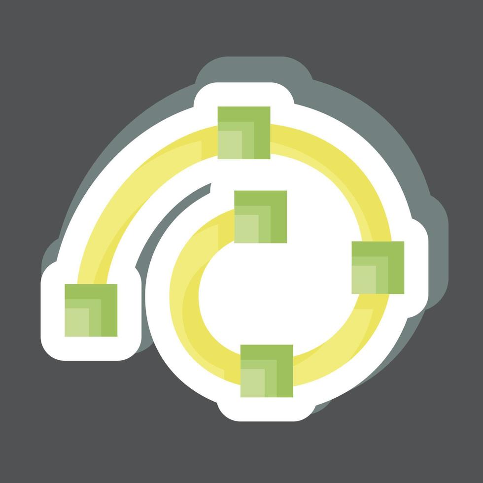 klistermärke dra spiral. relaterad till grafisk design verktyg symbol. enkel design redigerbar. enkel illustration. enkel vektor