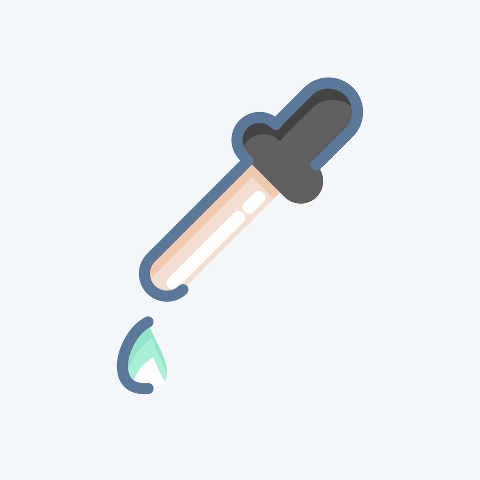 Symbol-Pipette. im Zusammenhang mit dem Symbol für Grafikdesign-Tools. Doodle-Stil. einfaches Design editierbar. einfache Abbildung. einfache Vektorsymbole vektor